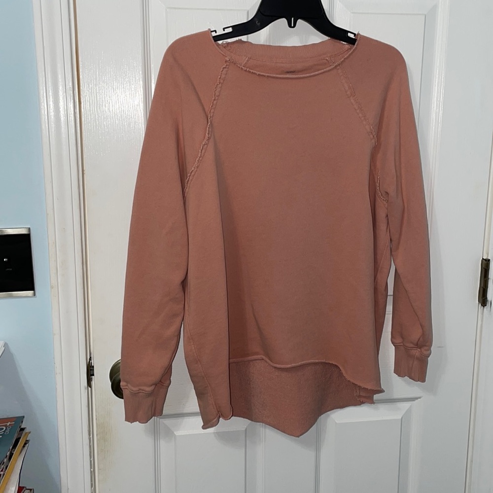 Aerie Distressed Neckline Sweatshirt